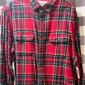 Old Navy Men's Red Plaid Shirt